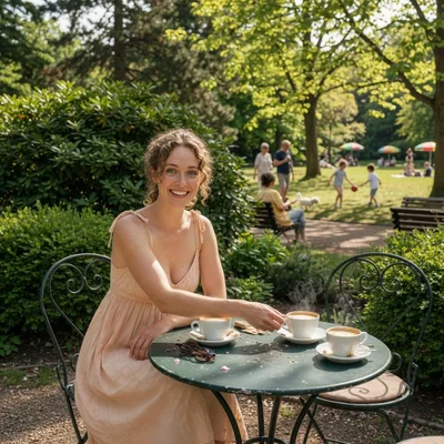 Lea'yla Park'ta Bir Kahve - Bild
