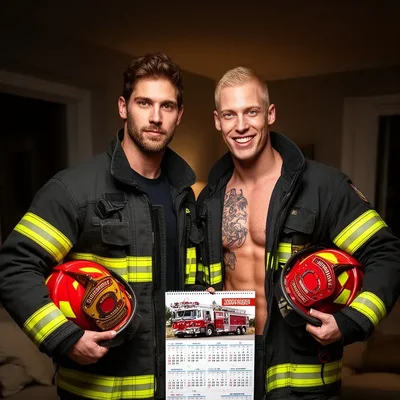 Der Feuerwehrkalender-Besuch - Bild