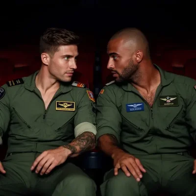 Heiße Kino-Begegnung mit zwei Piloten - Bild