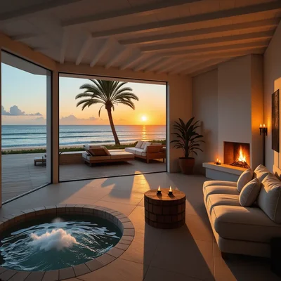 Strandhaus mit Meerblick - Bild