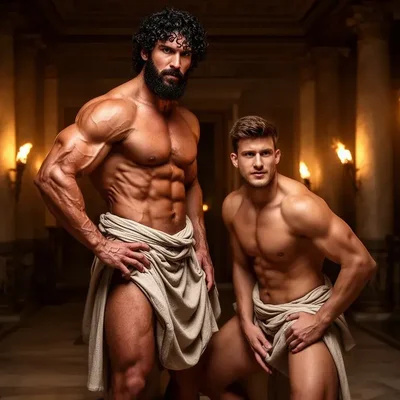 Die Orgie mit den griechischen Kriegern nach dem Mahl - Bild