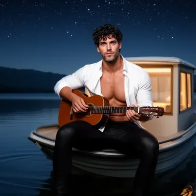 Eine romantische Bootsfahrt mit dem Musiker - Bild