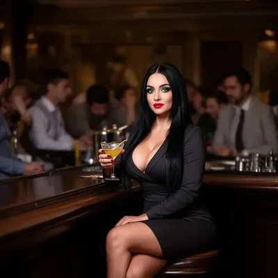 Die einsame Managerin an der Hotelbar - Bild