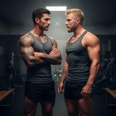 Heiße Session im Fitnessstudio - Bild