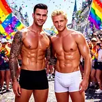 Heiße Begegnung mit zwei Kerlen auf der Pride in Köln icon