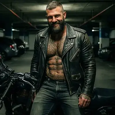 Léo der dominante Biker - Bild