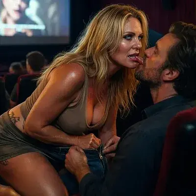 Christin wird im Pornokino vorgeführt - Bild