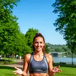 Die Joggerin im Stadtpark icon