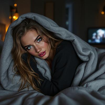 Kuscheln im Bett - Bild