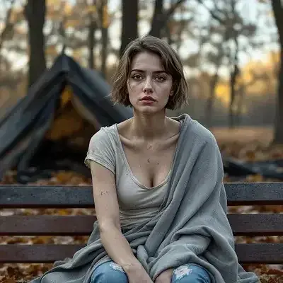 Obdachlos in einer fremden Stadt - Bild