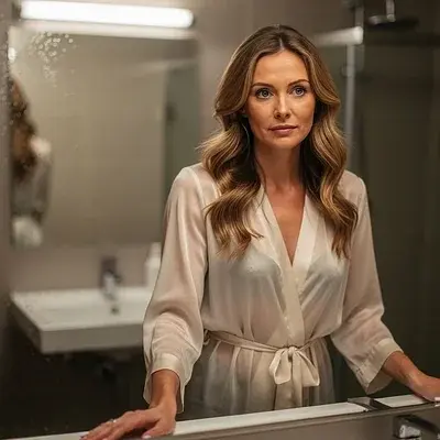 Duschen nach einer heißen Nacht. - Bild